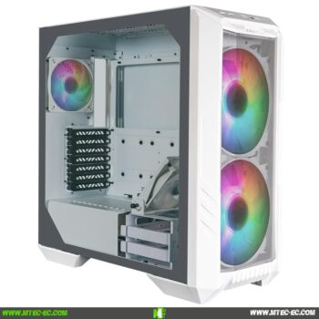 Cooler Master HAF 500 Mesh White Case Gamer Vidrio Templado 4 Ventiladores
