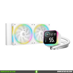Deepcool LQ240 White Enfriamiento Líquido AIO 240mm Pantalla LCD Informativa ARGB